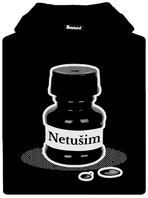 Netušim pánska mikina klokanka Black