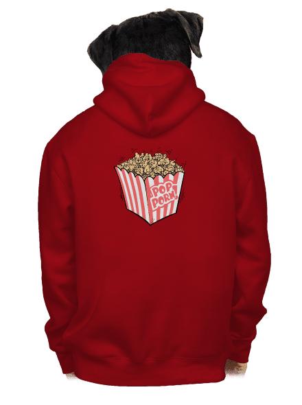 Popporn pánska mikina na zips Red