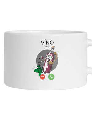 Červené víno volá hrnček makronka White