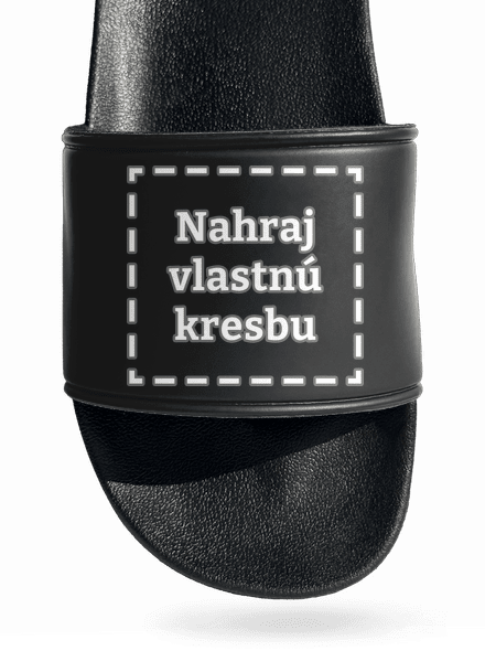 Detské kresby - Nahraj vlastnú šľapky Black