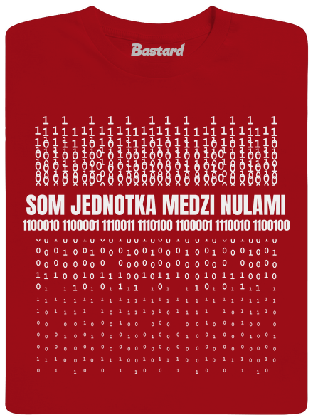 Jednotka medzi nulami pánske dlhý rukáv Red