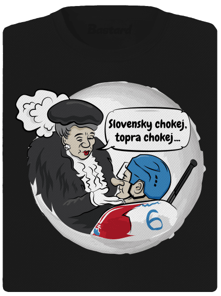 Slovenský hokej dámske športové tričko Black