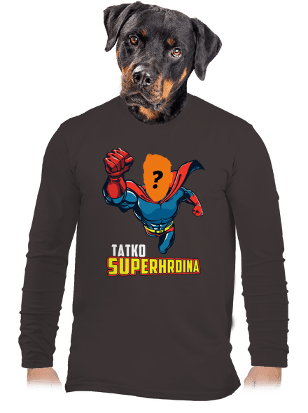Tatko superhrdina pánske dlhý rukáv Bear Brown