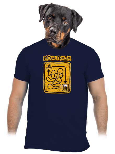 Moja trasa pánske tričko Navy