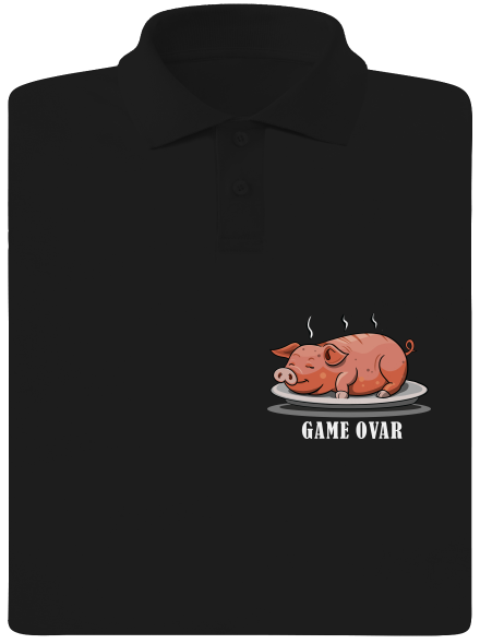 Game ovar pánska polokošeľa Black