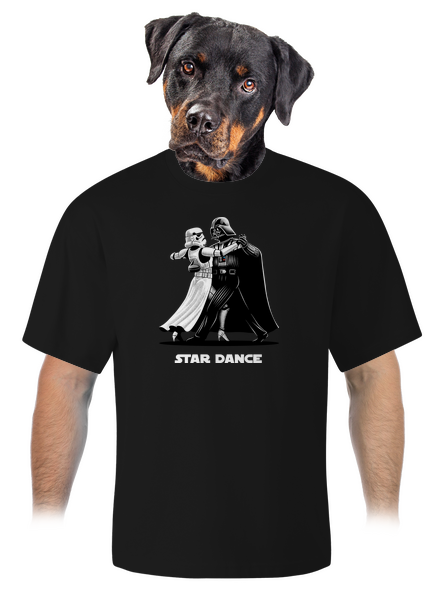 Star dance unisex tričko oversized Black