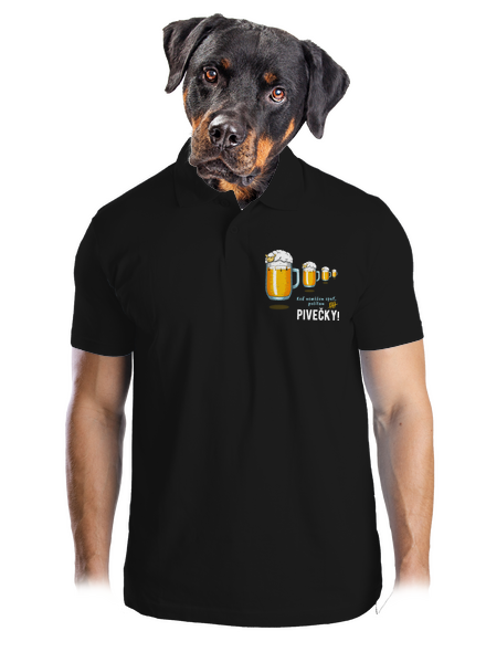 Pivečka pánska polokošeľa Black