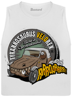 Tyrannosaurus Velorex dámske tielko voľné White