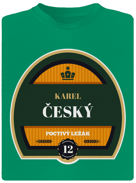 Pivná etiketa detské športové tričko Kelly Green Mal