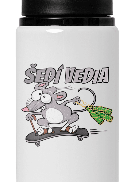 Šedí vedia - myšiak flaša na vodu White