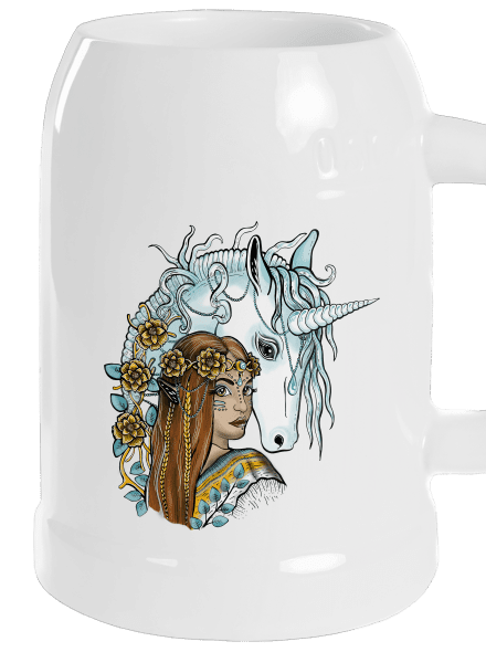 Elfka s jednorožcom polliter White