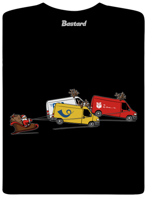 Santa se soby pánske tričko Black