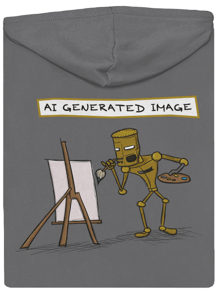 AI generated image dámska mikina na zips Steel Gray