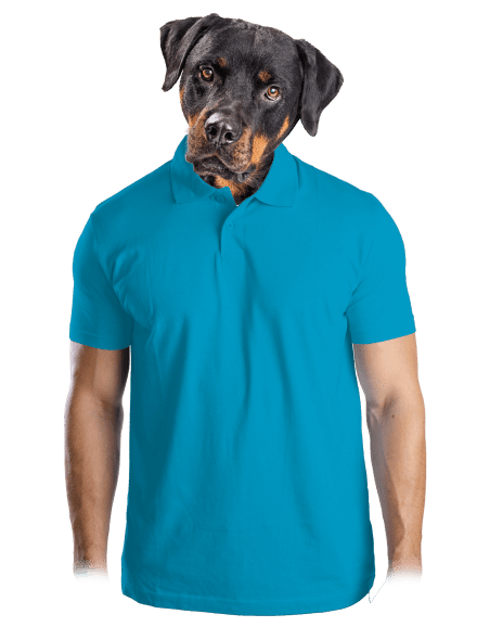 Bez potlače pánska polokošeľa Blue Atol