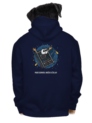 Padá server pánska mikina na zips Navy