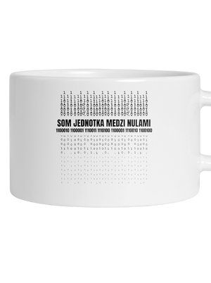 Jednotka medzi nulami hrnček makronka White