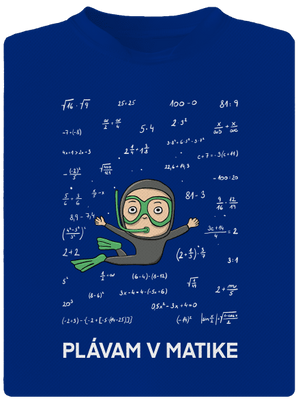 Plávam v matike pánske športové tričko Royal Blue Mal