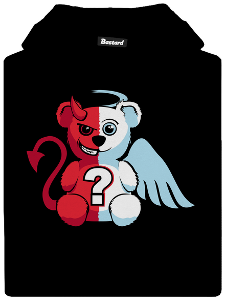 Anjel vs. diabol detská mikina klokanka Black