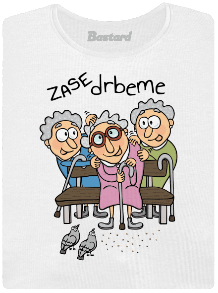 Zase drbeme dámske tričko s lemom White