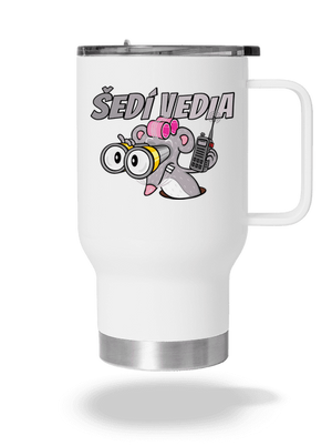 Šedí vedia - myš termohrnček White