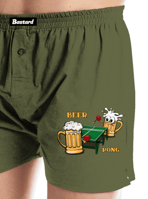 Beer pong pánske trenky Khaki