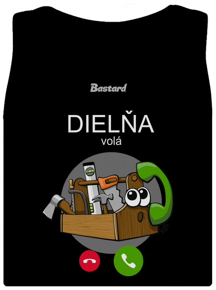 Dielňa volá dámske tielko klasické Black