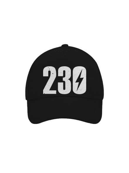 230 V šiltovka baseballka Black