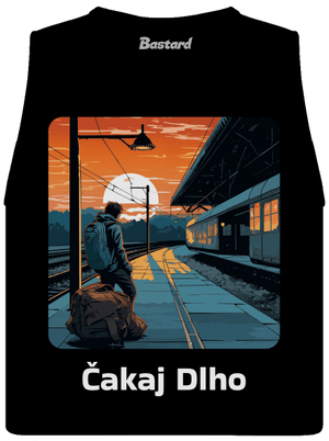 Čakaj dlho dámske tielko voľné Black