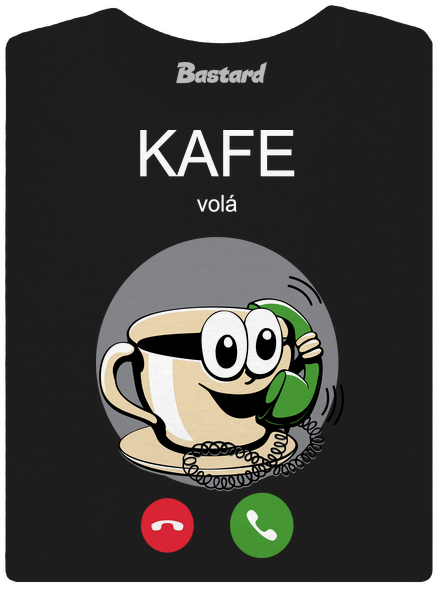 Kafe volá dámske tričko Black