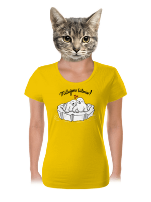 Milujem túlenie dámske tričko Yellow