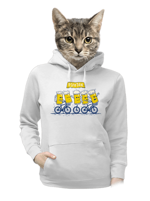 Pivotón dámska mikina klokanka White