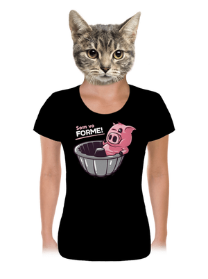 Vo forme dámske tričko Black