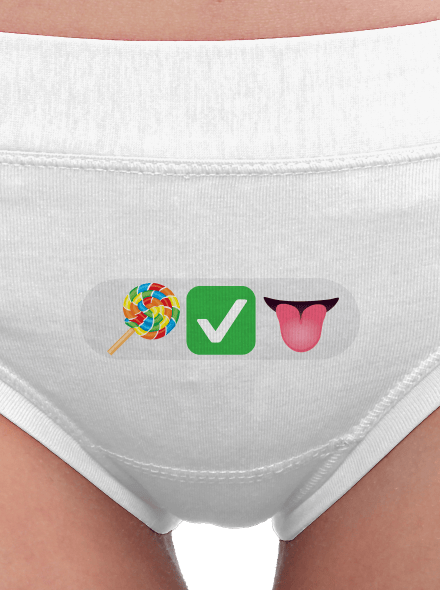 Emoji dámske nohavičky White