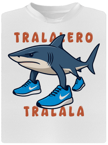 Tralalero Tralala – Italian Brainrot detské športové tričko White