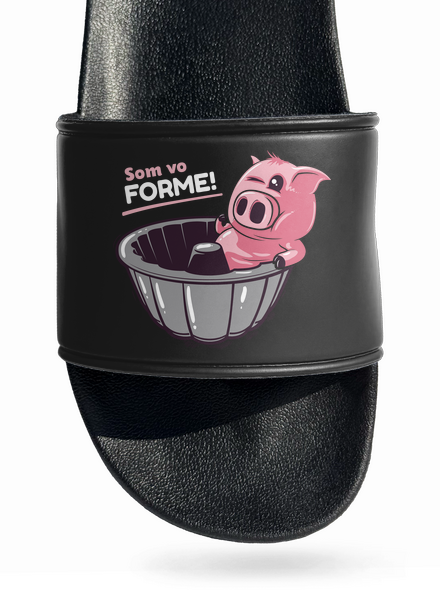 Vo forme šľapky Black