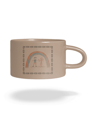 Detské kresby - Nahraj vlastnú hrnček makronka Brown Macaron