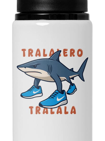 Tralalero Tralala – Italian Brainrot flaša na vodu White