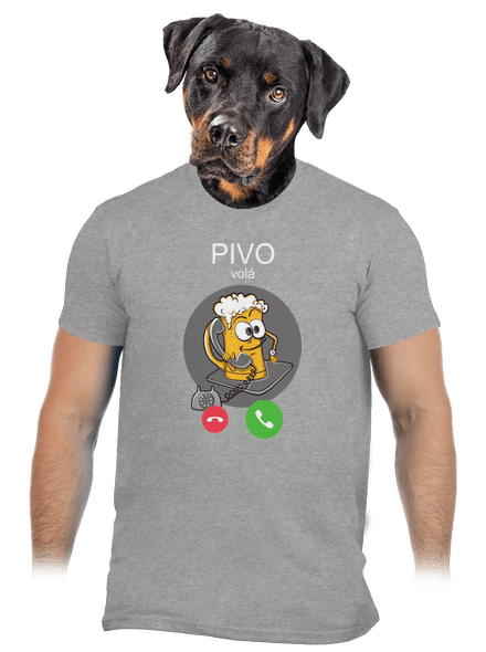 Pívo volá pánske tričko Sport Grey