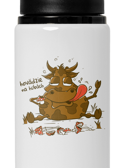 Hovädzie na hubách flaša na vodu White