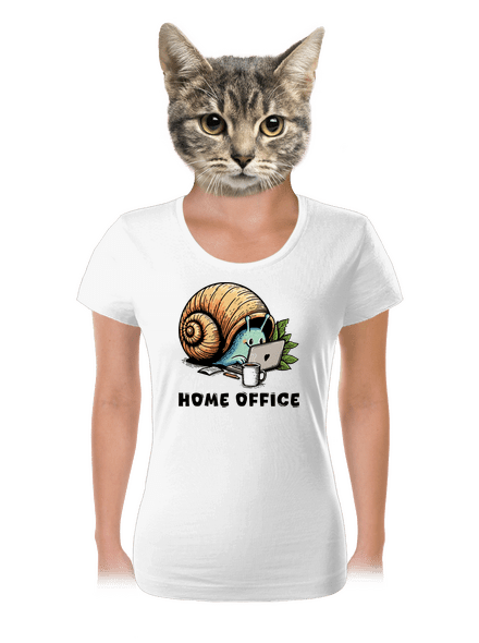 Slimákov home office dámske tričko White