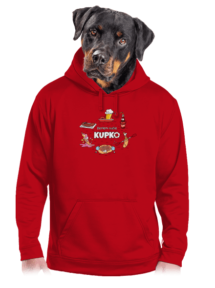 Slovenské kupko pánska mikina klokanka Red