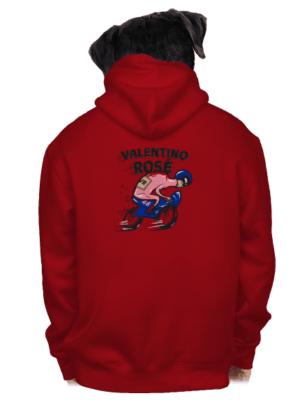 Valentino Rosé pánska mikina na zips Red