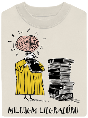 Milujem literatúru unisex mikina bez kapucne Off White