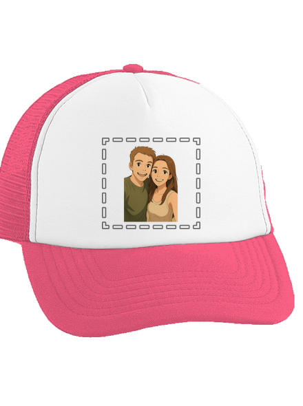Ghibli efekt z vlastnej fotky šiltovka truckerka Fluorescent Pink cap