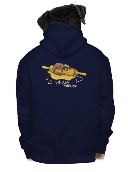 Milujem váľanie pánska mikina na zips Navy