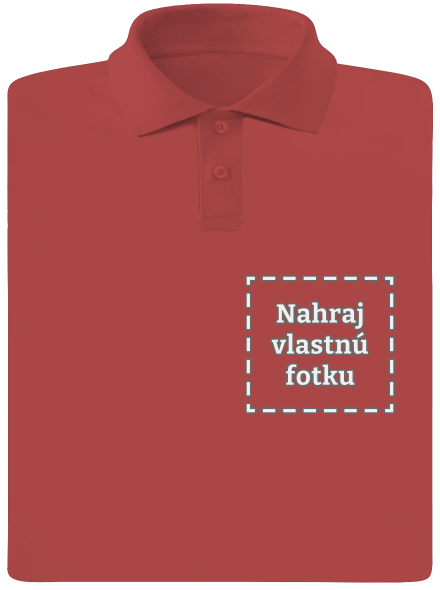 Vlastná potlač pánska polokošeľa Burgundy