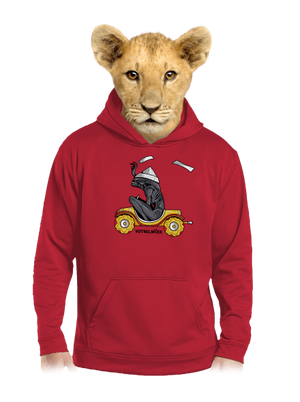 Votrelníček detská mikina klokanka Fire Red