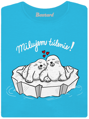 Milujem túlenie dámske tričko s lemom Blue Atol