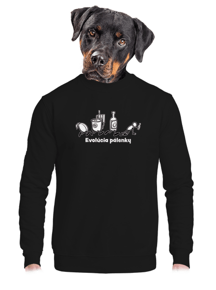 Evolúcia pálenky unisex mikina bez kapucne Black