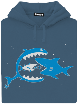 Rybky dámska mikina klokanka Denim